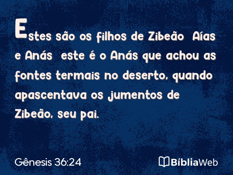 Gênesis 36:24 em imagem para compartilhar