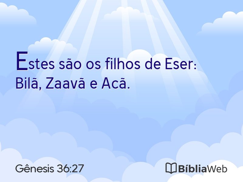 Gênesis 36:27 em imagem para compartilhar