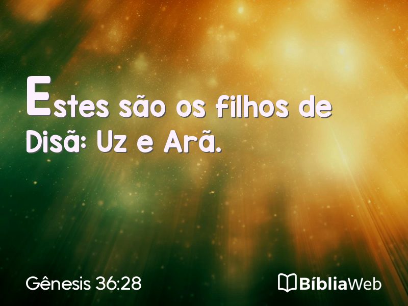 Gênesis 36:28 em imagem para compartilhar