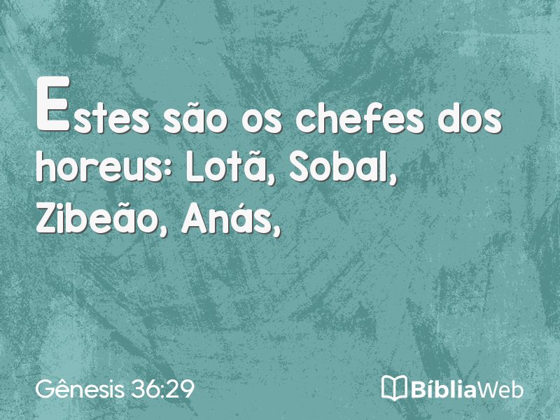 Gênesis 36:29 em imagem para compartilhar