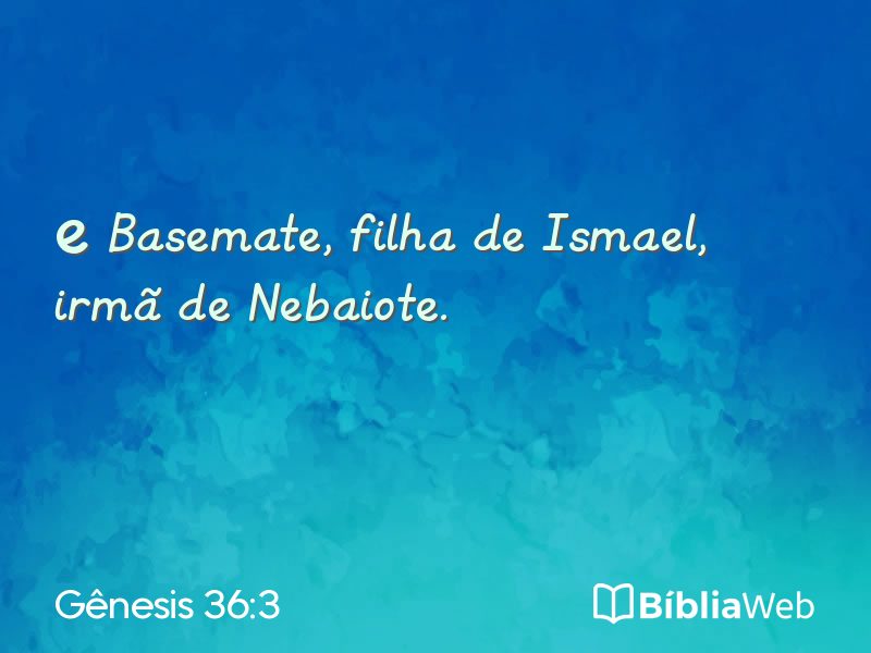 Gênesis 36:3 em imagem para compartilhar