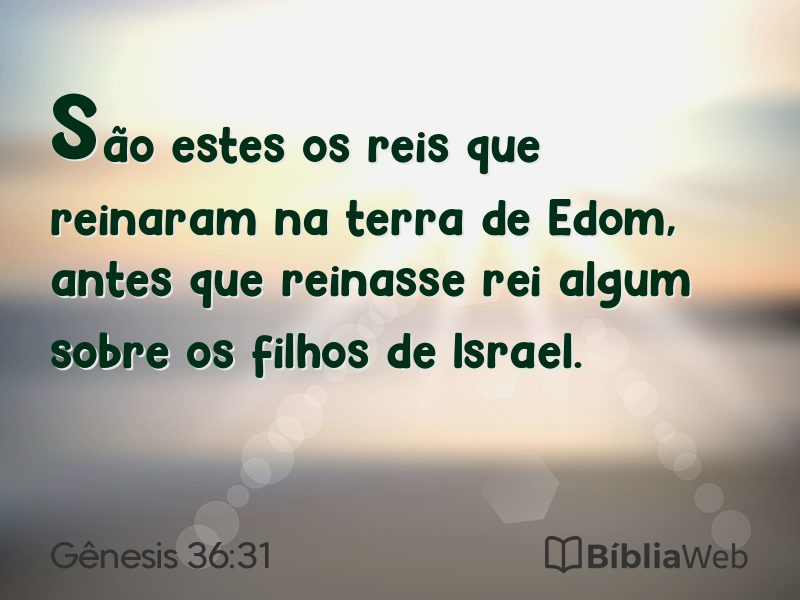 Gênesis 36:31 em imagem para compartilhar