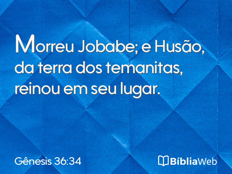 Gênesis 36:34 em imagem para compartilhar
