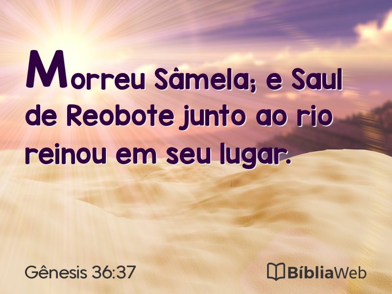 Gênesis 36:37 em imagem para compartilhar