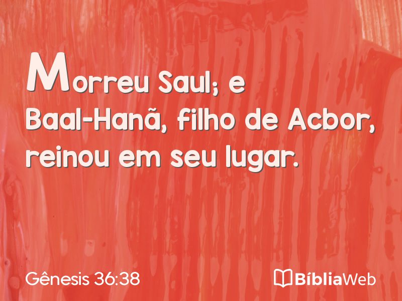 Gênesis 36:38 em imagem para compartilhar