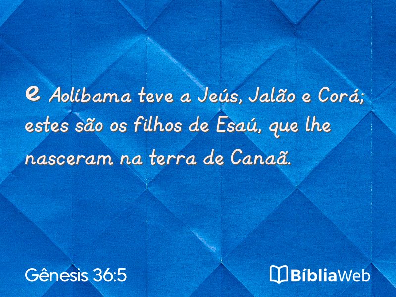Gênesis 36:5 em imagem para compartilhar