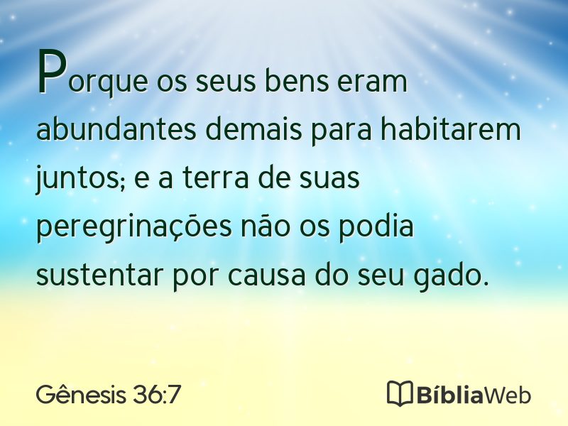 Gênesis 36:7 em imagem para compartilhar