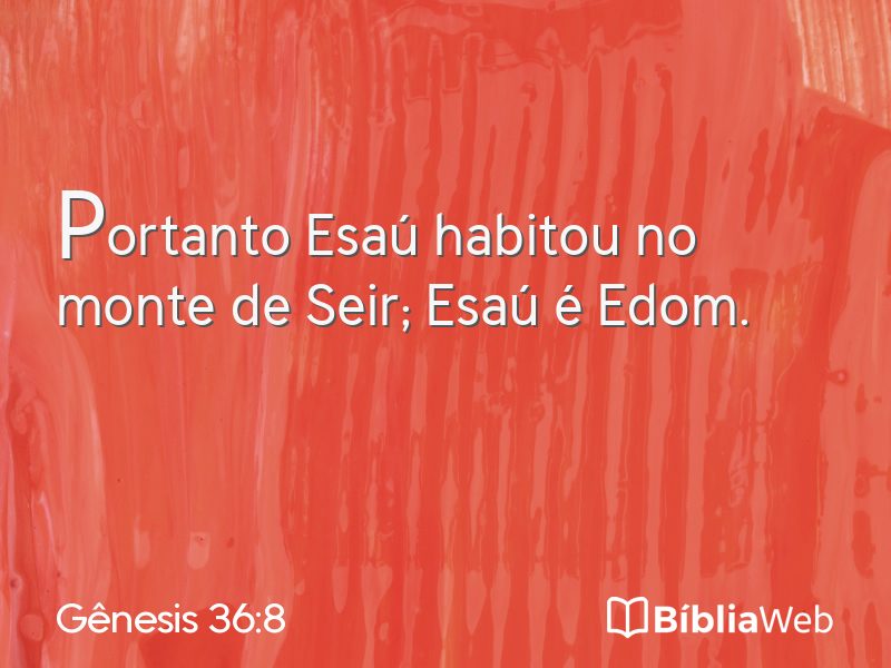 Gênesis 36:8 em imagem para compartilhar