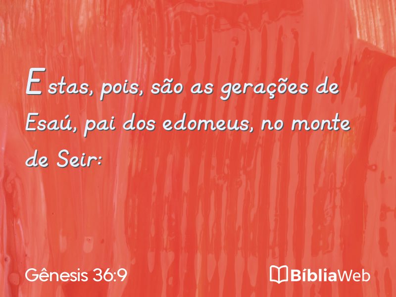 Gênesis 36:9 em imagem para compartilhar