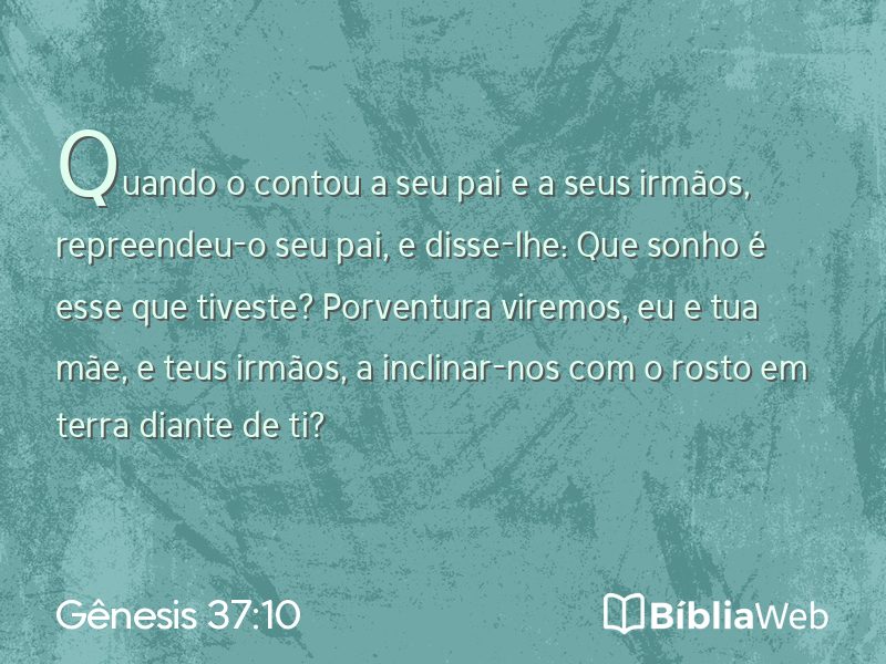 Gênesis 37:10 em imagem para compartilhar