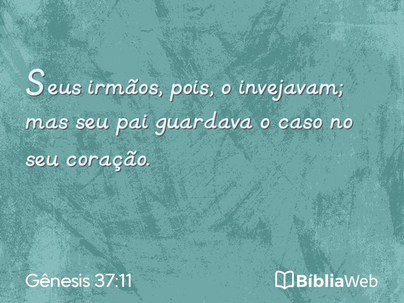 Gênesis 37:11 em imagem para compartilhar