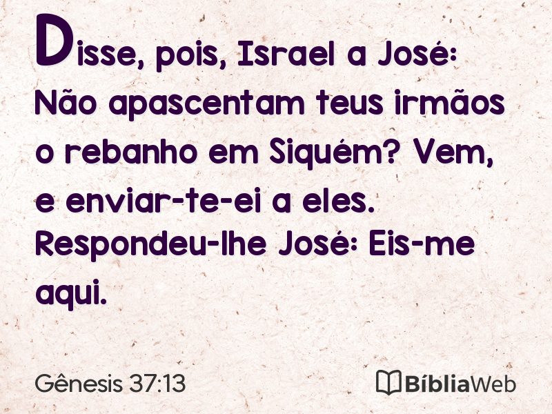 Gênesis 37:13 em imagem para compartilhar