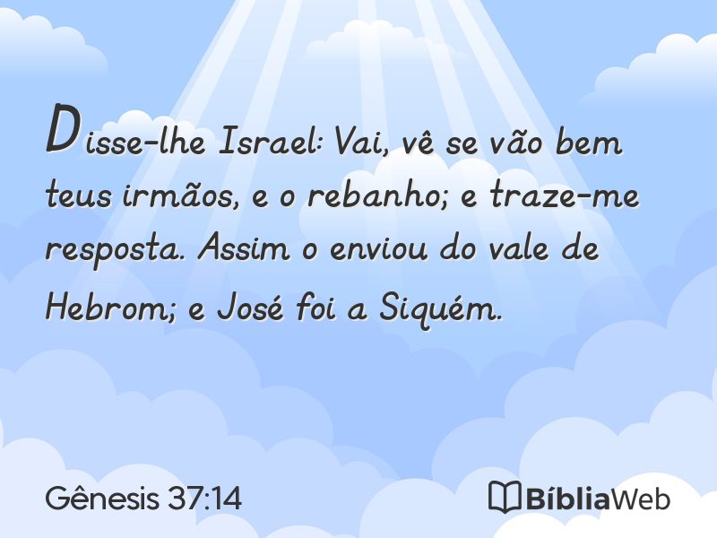 Gênesis 37:14 em imagem para compartilhar