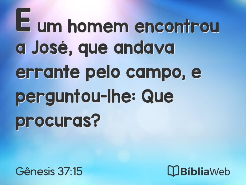 Gênesis 37:15 em imagem para compartilhar