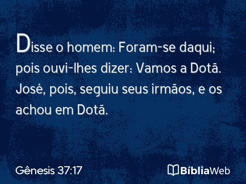 Gênesis 37:17 em imagem para compartilhar