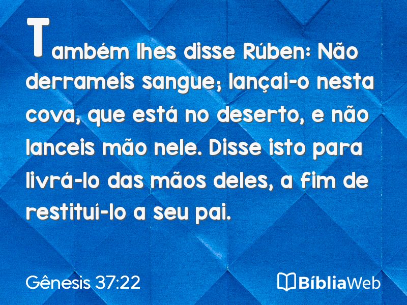 Gênesis 37:22 em imagem para compartilhar
