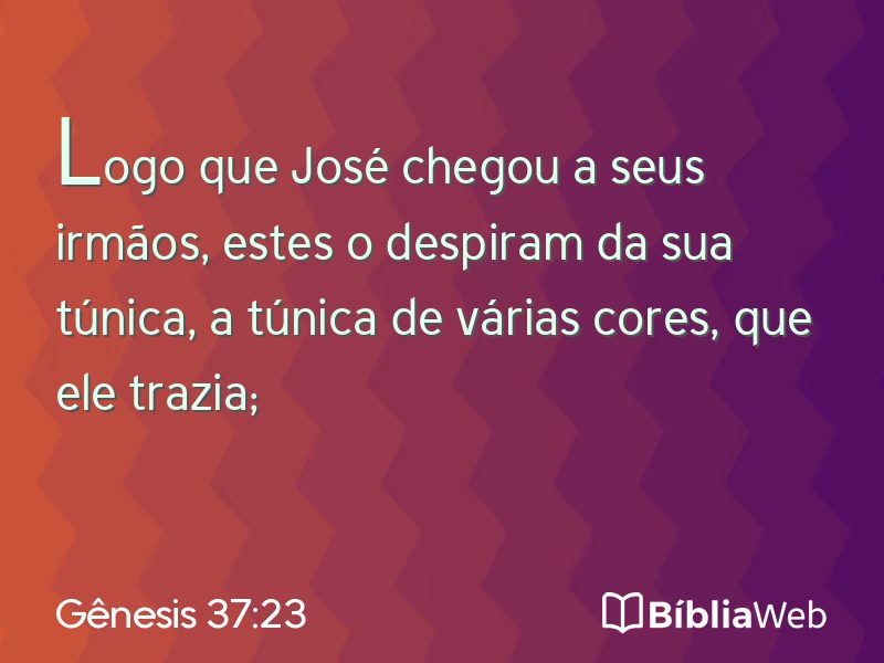 Gênesis 37:23 em imagem para compartilhar