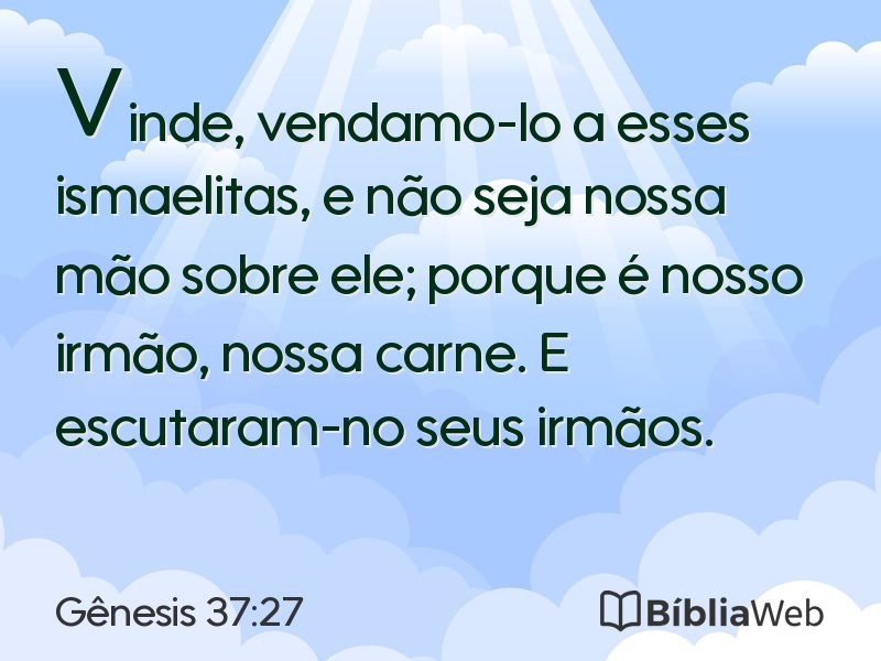 Gênesis 37:27 em imagem para compartilhar