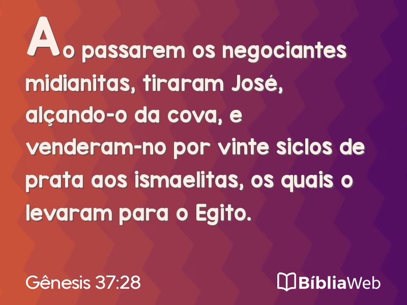 Gênesis 37:28 em imagem para compartilhar