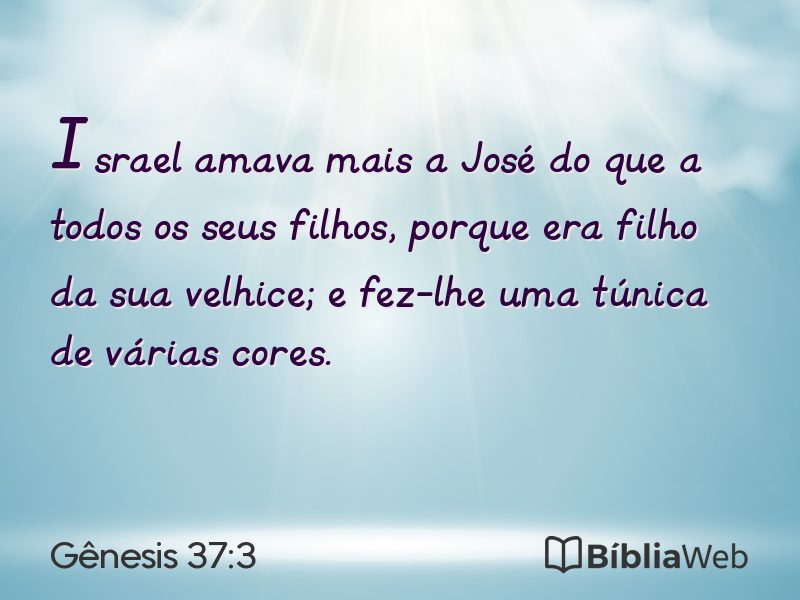 Gênesis 37:3 em imagem para compartilhar