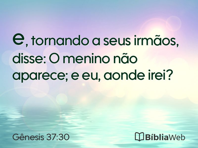 Gênesis 37:30 em imagem para compartilhar