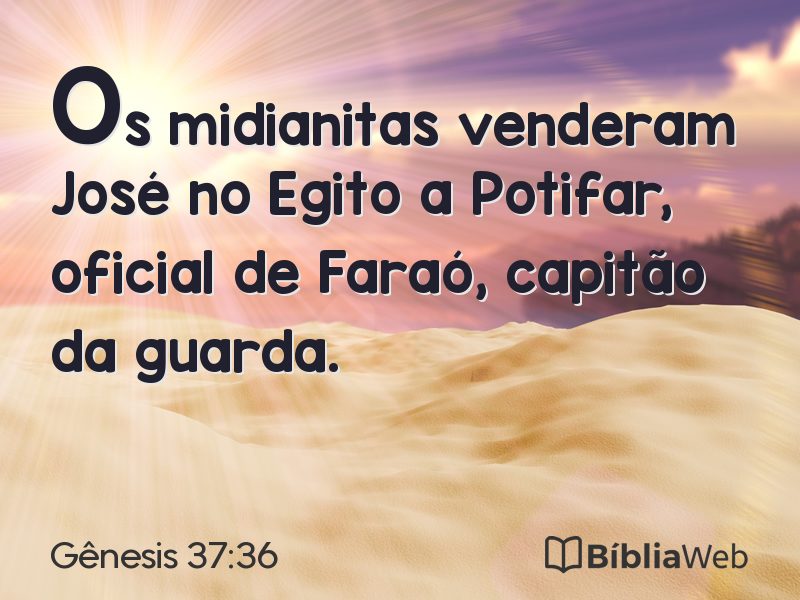 Gênesis 37:36 em imagem para compartilhar