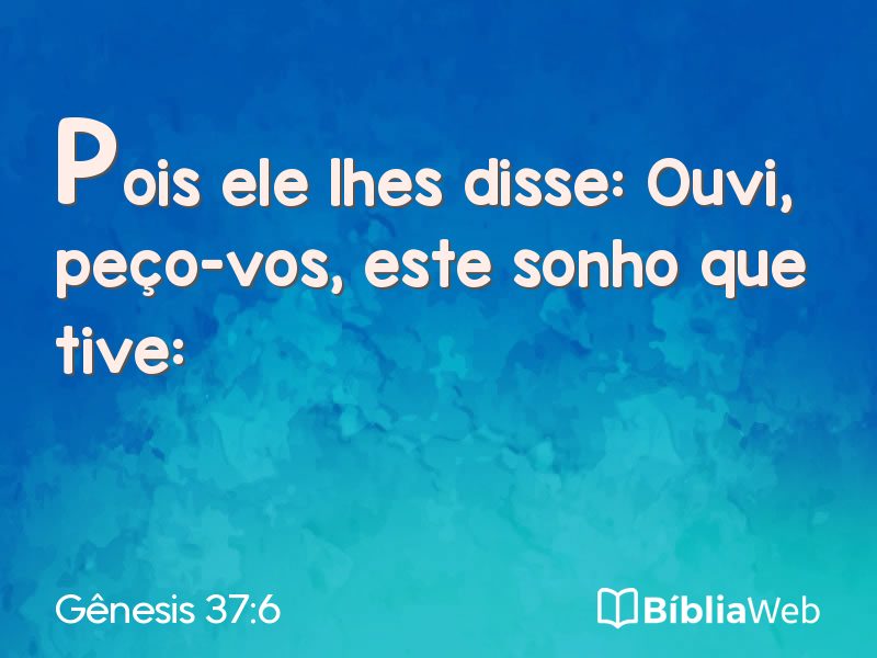Gênesis 37:6 em imagem para compartilhar