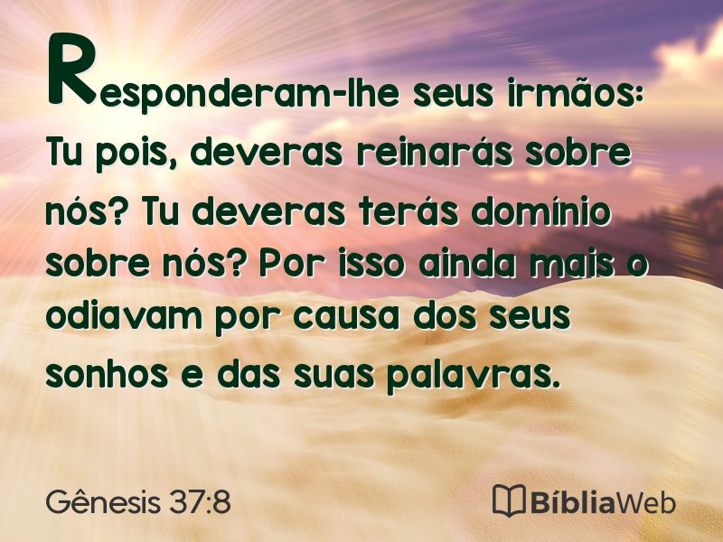 Gênesis 37:8 em imagem para compartilhar