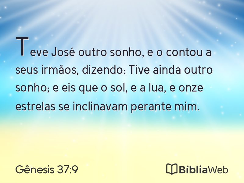 Gênesis 37:9 em imagem para compartilhar