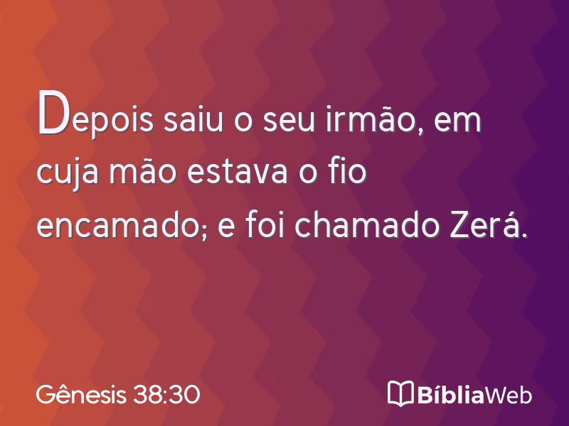 Gênesis 38:30 em imagem para compartilhar