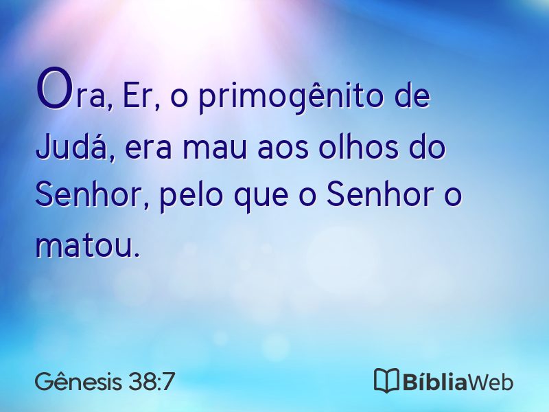 Gênesis 38:7 em imagem para compartilhar