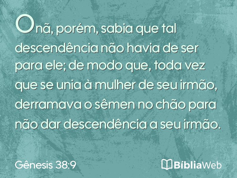 Gênesis 38:9 em imagem para compartilhar