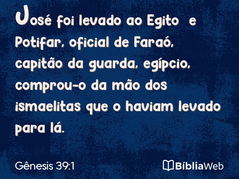 Gênesis 39:1 em imagem para compartilhar