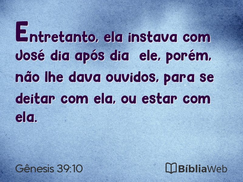 Gênesis 39:10 em imagem para compartilhar
