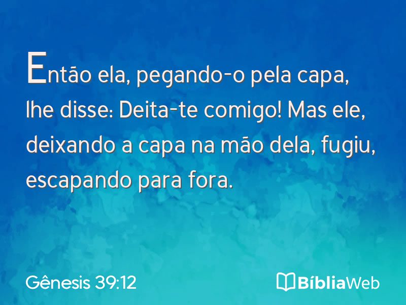 Gênesis 39:12 em imagem para compartilhar