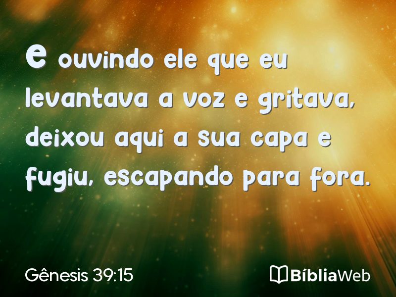 Gênesis 39:15 em imagem para compartilhar