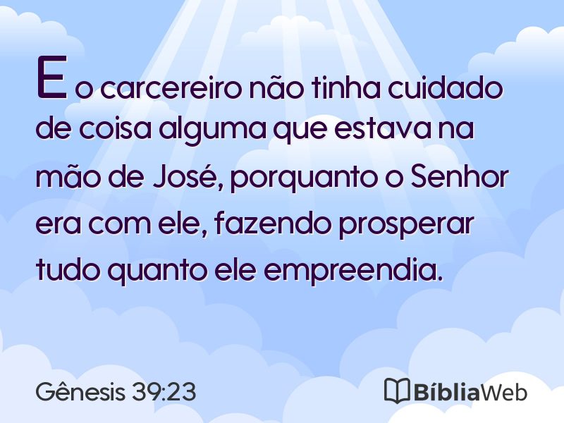 Gênesis 39:23 em imagem para compartilhar