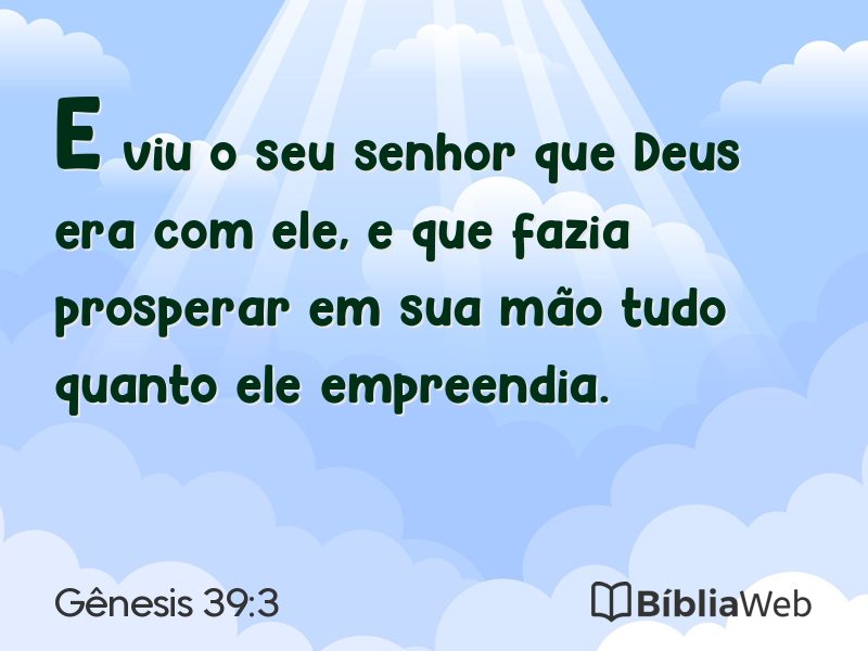 Gênesis 39:3 em imagem para compartilhar