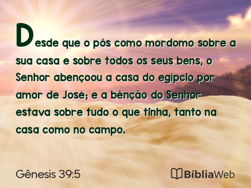 Gênesis 39:5 em imagem para compartilhar