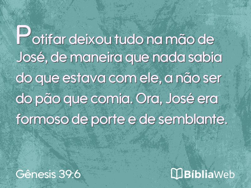 Gênesis 39:6 em imagem para compartilhar