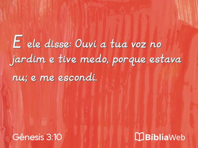 Gênesis 3:10 em imagem para compartilhar