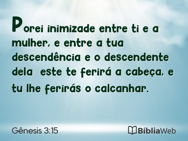 Gênesis 3:15 em imagem para compartilhar