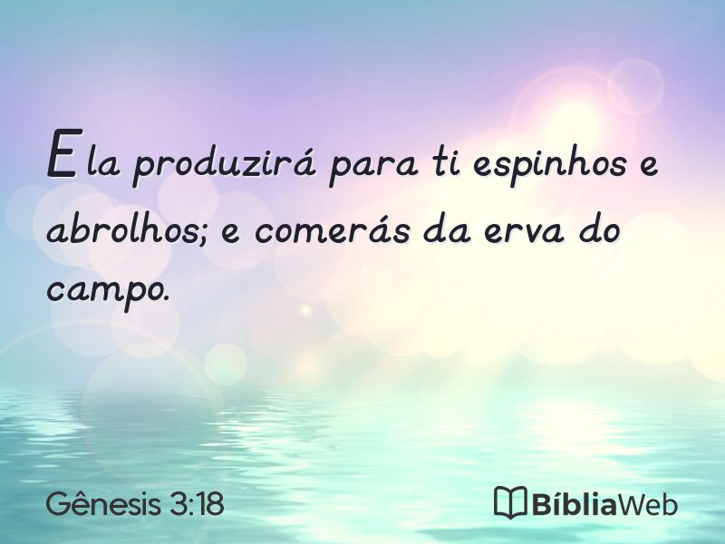 Gênesis 3:18 em imagem para compartilhar