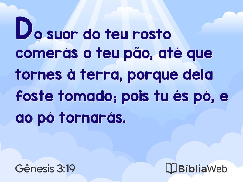 Gênesis 3:19 em imagem para compartilhar