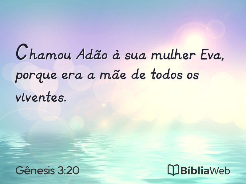 Gênesis 3:20 em imagem para compartilhar