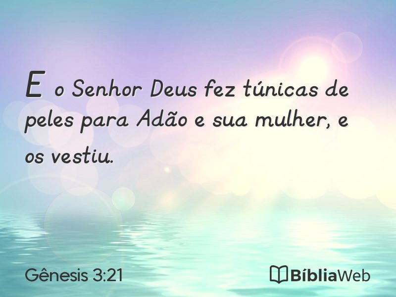 Gênesis 3:21 em imagem para compartilhar