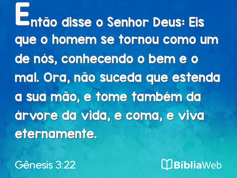 Gênesis 3:22 em imagem para compartilhar