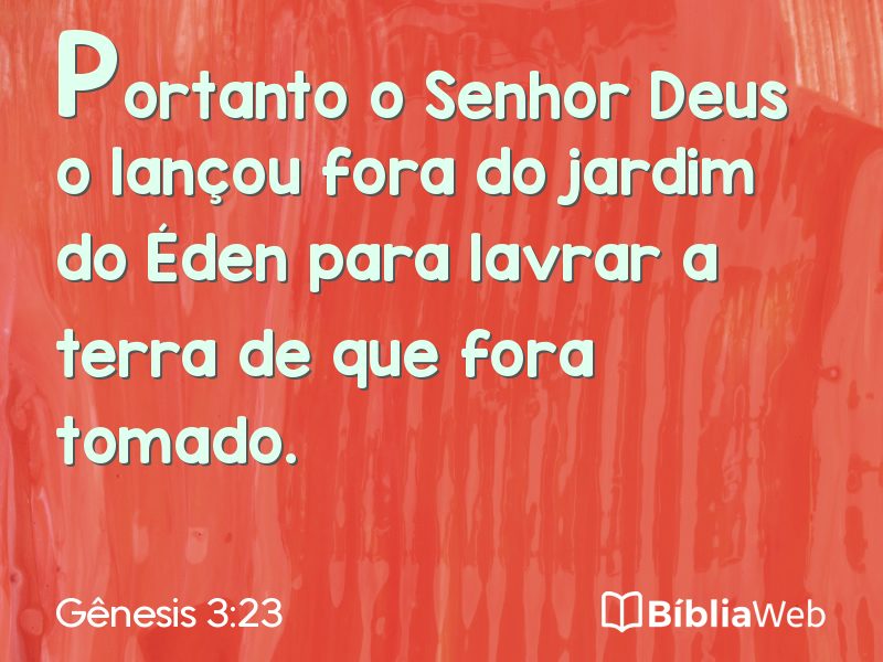 Gênesis 3:23 em imagem para compartilhar