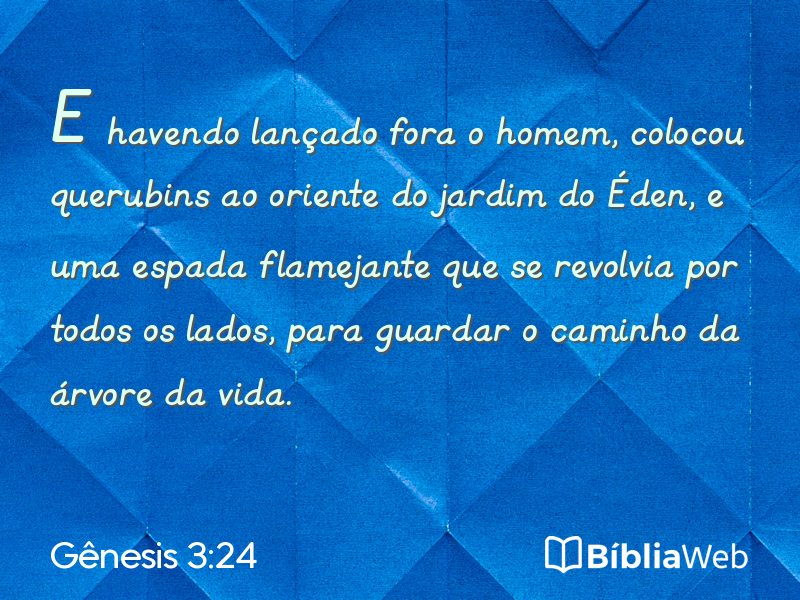 Gênesis 3:24 em imagem para compartilhar