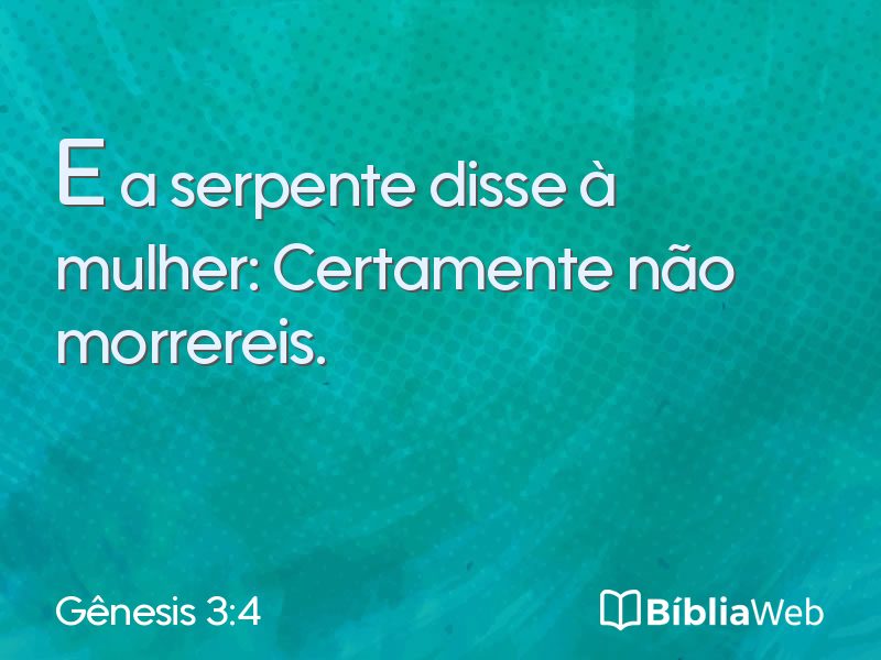 Gênesis 3:4 em imagem para compartilhar